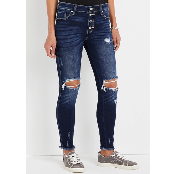 KANCAN Distressed Skinny Jeans - Picture 1 of 5